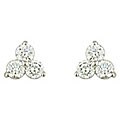 14-kt Gold & 1/3ct TDW Round Diamond Three-Stone Earrings (I-J/ I2-I3)