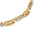 14k Yellow Gold 1ct Diamond 3-stone Link Bracelet