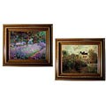 Claude Monet 'Artist's Garden' Framed 2-piece Canvas Art Set