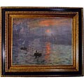 Monet Impression, Sunrise Framed Canvas