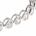 Sterling Silver Cubic Zirconia Heart Bracelet