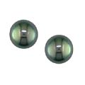 14k Yellow Gold Tahitian Pearl Stud Earrings (8-9mm)