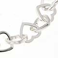 Sterling Silver Heart Link Bracelet