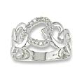 14-kt. White Gold 1/8-ct Diamond Heart Ring