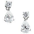 Sterling Silver Cubic Zirconia Teardrop Earrings