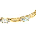Glitzy Rocks 24k Goldplated Blue Topaz Diamond Bracelet