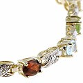 Glitzy Rocks 24k Goldplated Silver Gemstone Bracelet