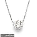 14k Gold 1/3ct TDW Bezel-set Diamond Necklace (H-I, I1-I2)