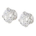 Sterling Silver CZ Solitaire Earring Set (3-pair - 2, 3, 4 mm)