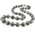New York Pearls 14k White Gold New York Pearls Cultured Tahitian Pearl Necklace (8-9.5 mm)