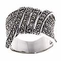 Sterling Silver and Marcasite Fashion Ring
