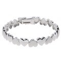 Sterling Silver Heart Links Bracelet