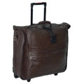 Amerileather Cowhide Leather Chestnut Brown 21 Inch Rolling Garment Bag