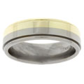 Men's 14k Gold and Titanium Band (7 mm)