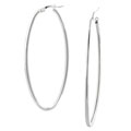 Sterling Silver Designer Oval Earrings