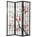 Spruce Wood and Rice Paper Cherry Blossom Shoji Screen (China)