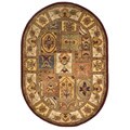 Handmade Classic Bakhtieri Multicolored Wool Rug (4'6 x 6'6 Oval)