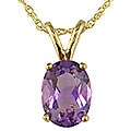 10k Yellow Gold Amethyst Pendant