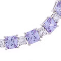 Icz Stonez Silver Princess and Round Colored CZ Bracelet