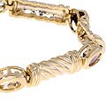 Glitzy Rocks 18k Gold over Silver Multi Gemstone Bracelet