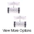 Icz Stonez Sterling Silver Cubic Zirconia Tube Cuff Links
