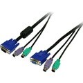 15 ft 3-in-1 Universal PS/2 KVM Cable