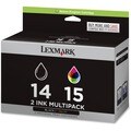 Lexmark No. 14/ No. 15 Black/ Tri-color Ink Cartridge