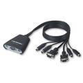 Belkin F1DK102P 2-port KVM Switch with Built-in Cabling