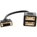 1 ft DVI-I Analog to 2x VGA Video Splitter Cable