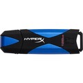 Kingston DataTraveler HyperX 128 GB USB 3.0 Flash Drive - Blue, Black