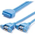 StarTech.com 2 Port Panel Mount USB 3.0 Cable - USB A to Motherboard