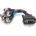 Cables To Go 6in Premium VGA Male to RGBHV (5-BNC) Female Video Cable