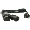 StarTech.com 6ft Computer Power Cord 5-15P to 2x C13