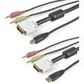 4-in-1 USB DVI KVM Cable with Audio and Microphone