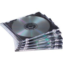 Fellowes Thin Cases - Book Fold - Plastic - Clear, Black - 1 CD/DVD