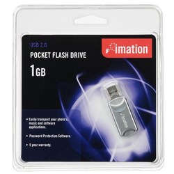 Imation PocketFlash 1GB USB 2.0 Flash Drive (Pack of 3)