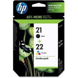 HP No. 21/22 Black and Tri-color Ink Cartridge