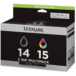 Lexmark No. 14/ No. 15 Black/ Tri-color Ink Cartridge
