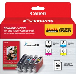Canon 0628B027 Black/ Cyan/ Magenta/ Yellow Ink Cartridge Pack