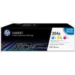 HP 304A Toner Cartridge - Cyan, Magenta, Yellow