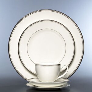 White formal dinnerware set