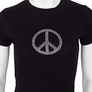 Decorate your favorite T-shirt with rhinestones