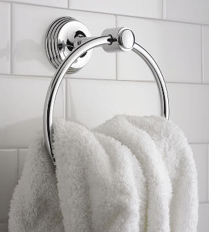 Bathroom towels add to the decor
