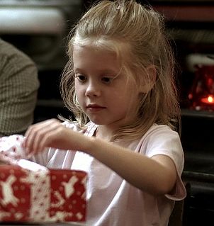 Child making gift