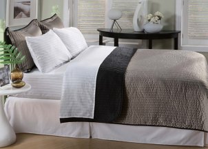 Bed with nice bedding