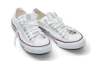 A pair of white shoes