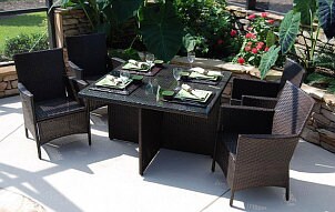 Wicker patio set
