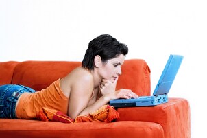 Woman with a laptop