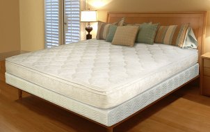 Bed with pillow-top mattress