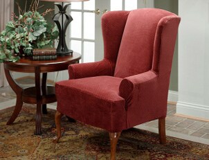 Red chair slipcover